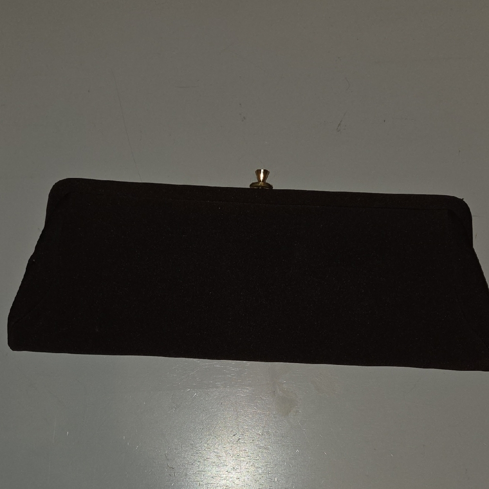 Vintage Brown Fabric Clutch – Retro Mid‑Century Elegance